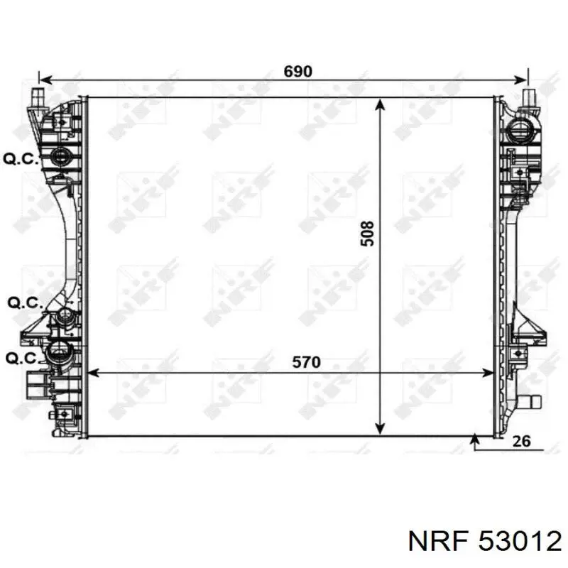 Radiador de esfriamento de motor NRF 53012 preço, a partir de 178,77 USD