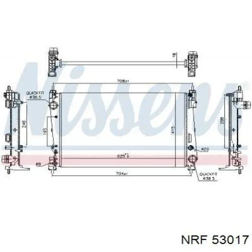 Compre 53017 NRF Radiador de esfriamento de motor
