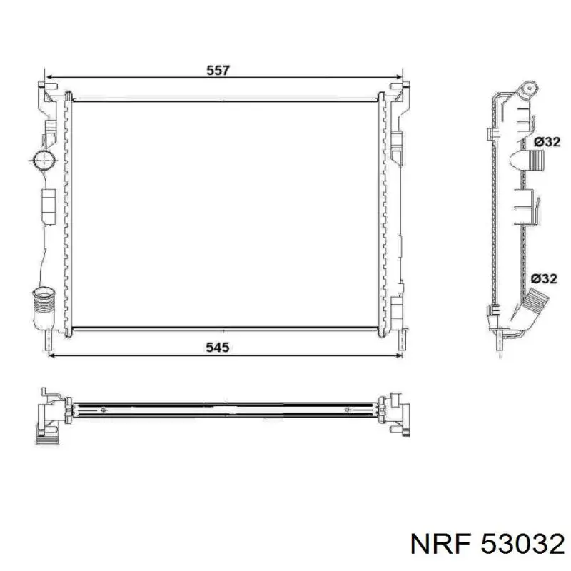 Radiador de esfriamento de motor NRF 53032 preço, a partir de 85,73 USD