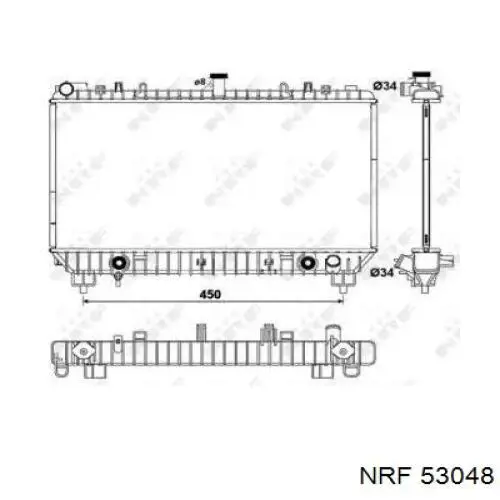 53048 NRF Radiador de esfriamento de motor