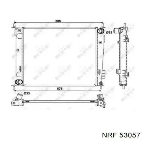 Radiador de esfriamento de motor NRF 53057 preço, a partir de 118,68 USD