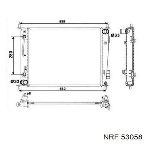 Radiador de esfriamento de motor Hyundai/Kia 253100K070 preço, a partir de 81,00 USD