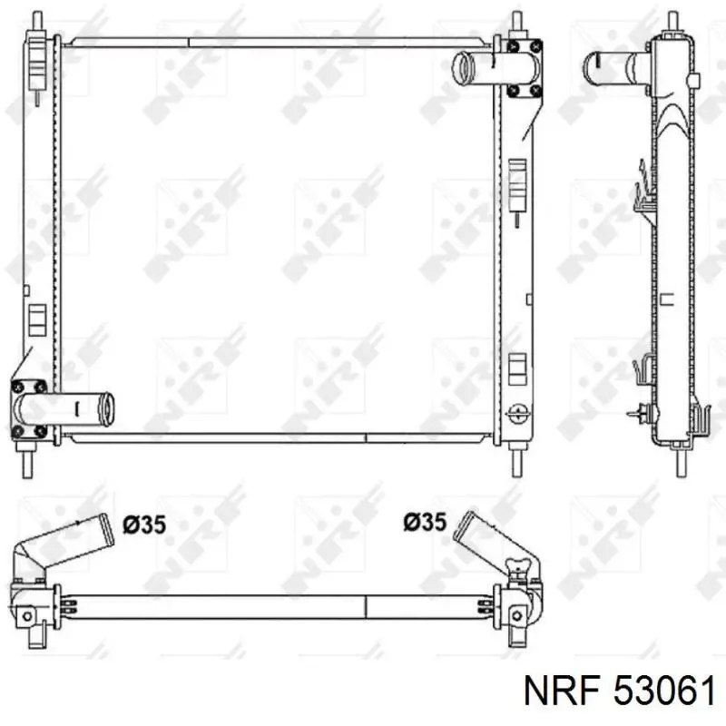 Radiador de esfriamento de motor NRF 53061 preço, a partir de 132,22 USD