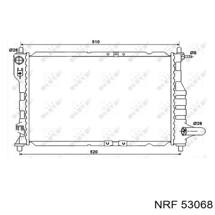 Compre 53068 NRF Radiador de esfriamento de motor