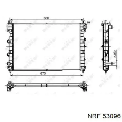 Radiador de esfriamento de motor NRF 53096 preço, a partir de 117,68 USD