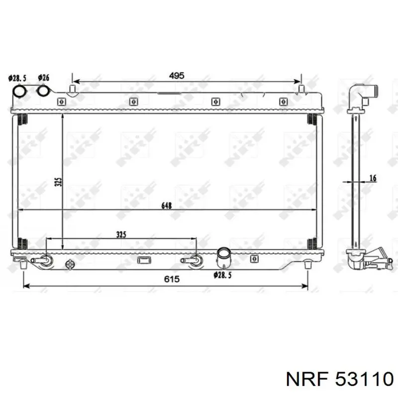 Compre 53110 NRF Radiador de esfriamento de motor