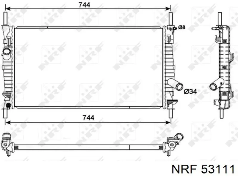 Radiador de esfriamento de motor NRF 53111 preço, a partir de 133,90 USD