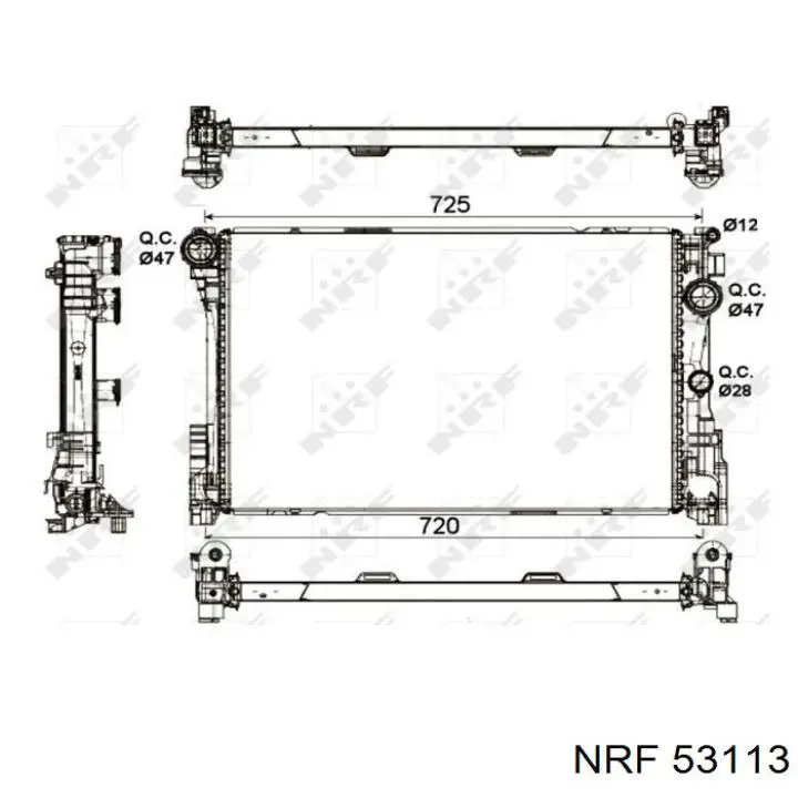 Compre 53113 NRF Radiador de esfriamento de motor