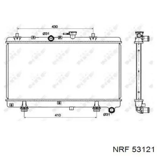 Radiador de esfriamento de motor NRF 53121 preço, a partir de 82,83 USD