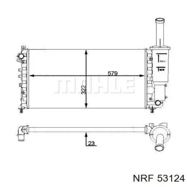 Compre 53124 NRF Radiador de esfriamento de motor