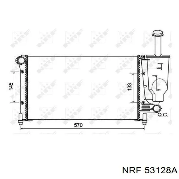 53128A NRF Radiador de esfriamento de motor