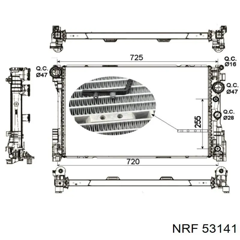 Radiador de esfriamento de motor NRF 53141 preço, a partir de 238,87 USD
