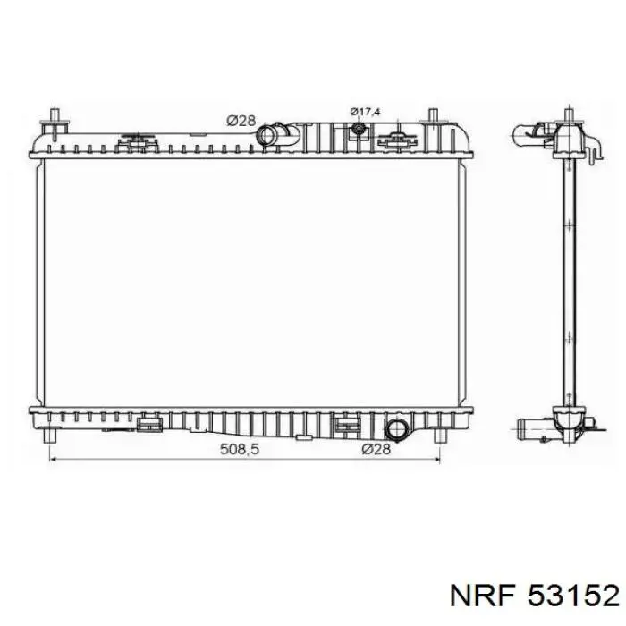 Radiador de esfriamento de motor NRF 53152 preço, a partir de 81,40 USD