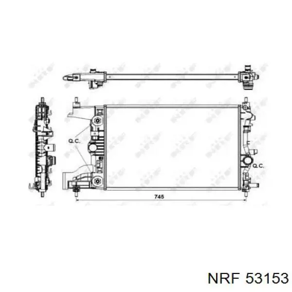 Radiador de esfriamento de motor NRF 53153 preço, a partir de 153,51 USD