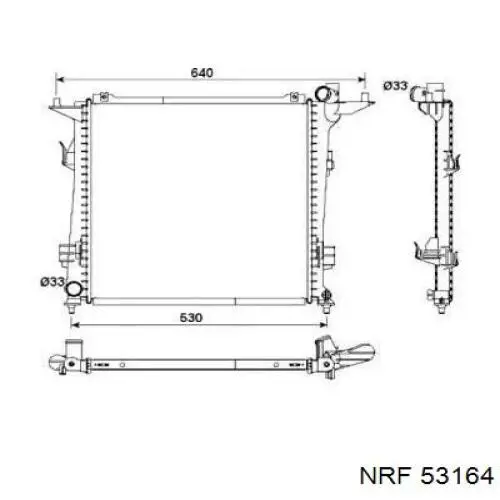 Radiador de esfriamento de motor NRF 53164 preço, a partir de 148,85 USD