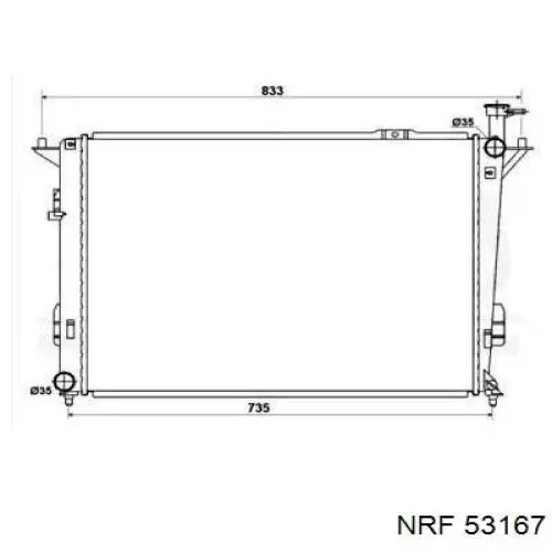 Radiador de esfriamento de motor NRF 53167 preço, a partir de 117,00 USD