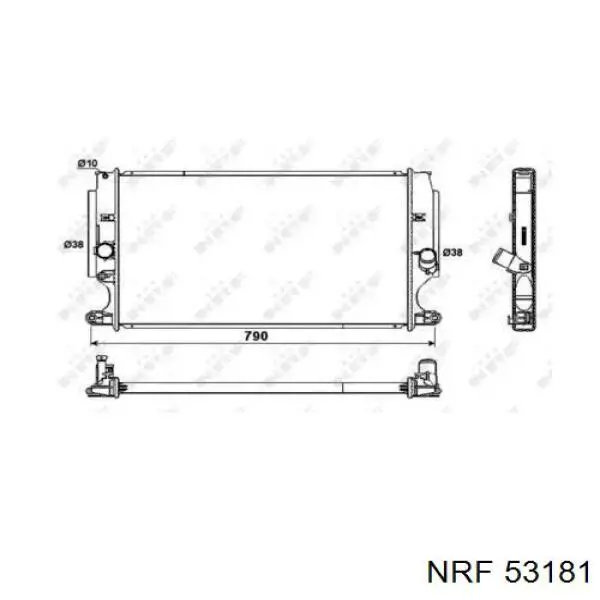 53181 NRF Radiador de esfriamento de motor