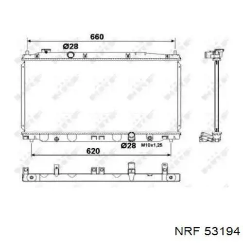 53194 NRF Radiador de esfriamento de motor