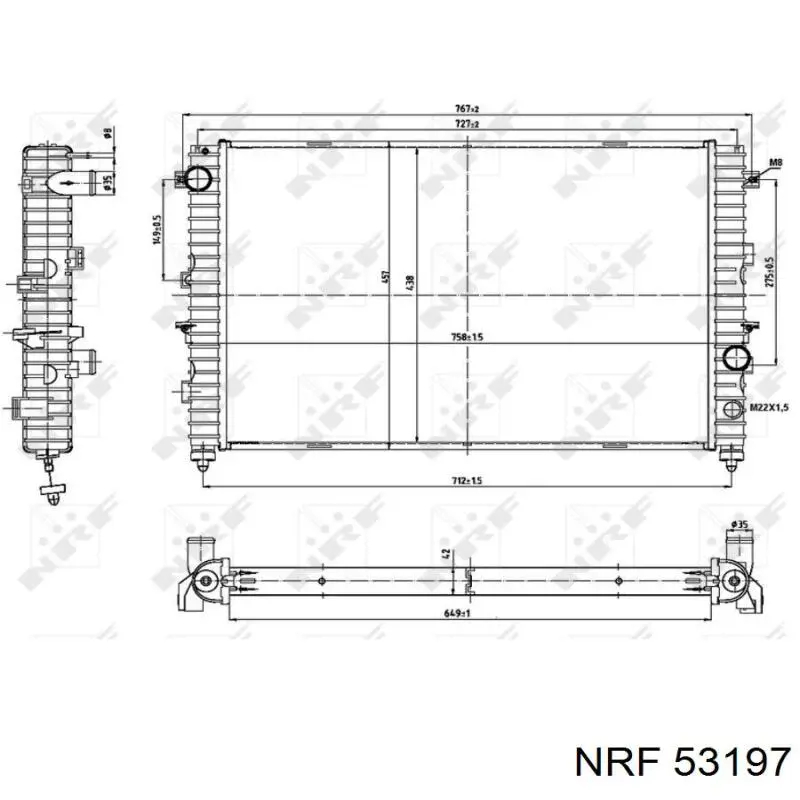 PCC000710 Land Rover Radiador de esfriamento de motor