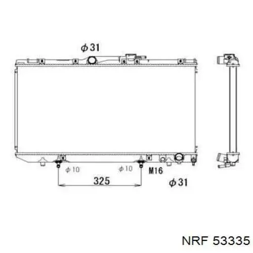 Compre 64805A Nissens Radiador de esfriamento de motor