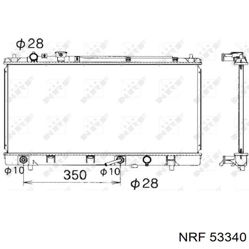 Compre 53340 NRF Radiador de esfriamento de motor