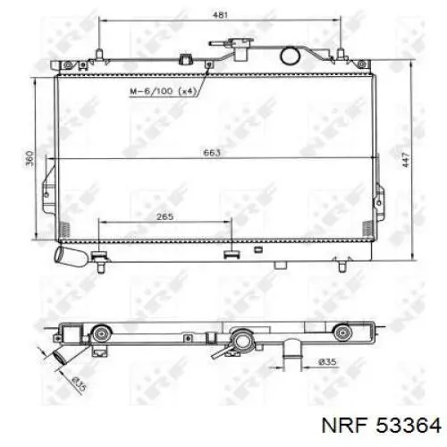 Radiador de esfriamento de motor NRF 53364 preço, a partir de 97,21 USD