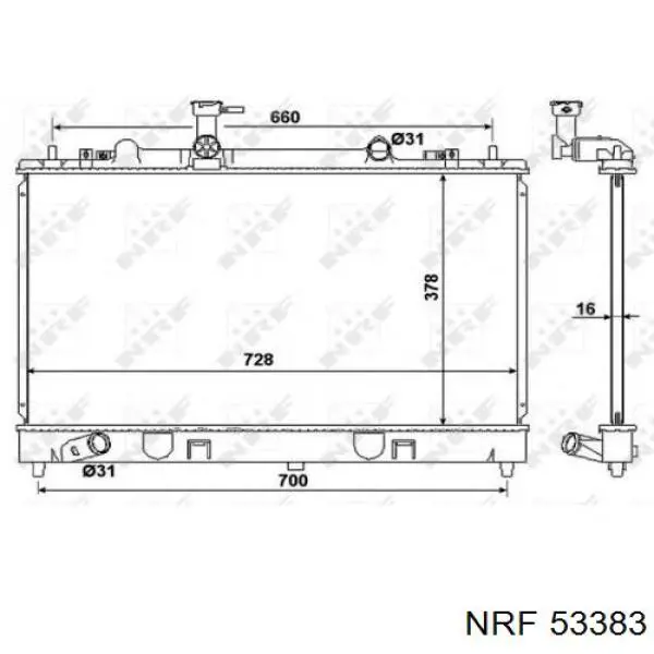 Compre 53383 NRF Radiador de esfriamento de motor
