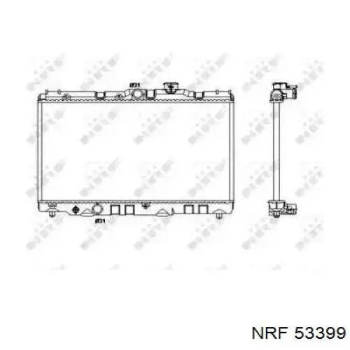 Radiador de esfriamento de motor NRF 53399 preço, a partir de 82,07 USD