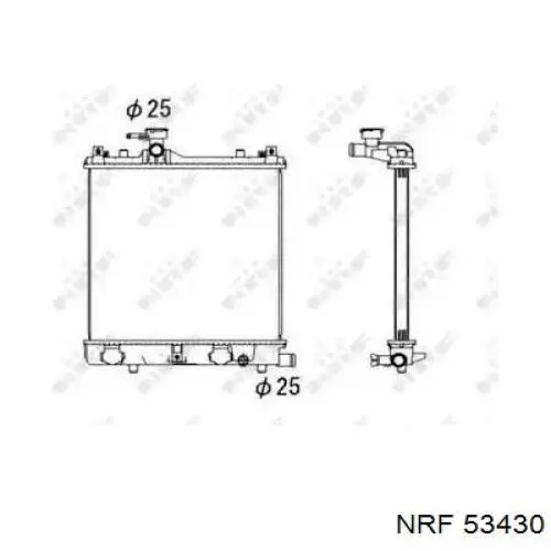Compre 53430 NRF Radiador de esfriamento de motor