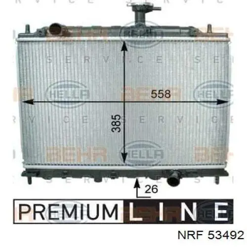 Radiador de esfriamento de motor NRF 53492 preço, a partir de 126,21 USD
