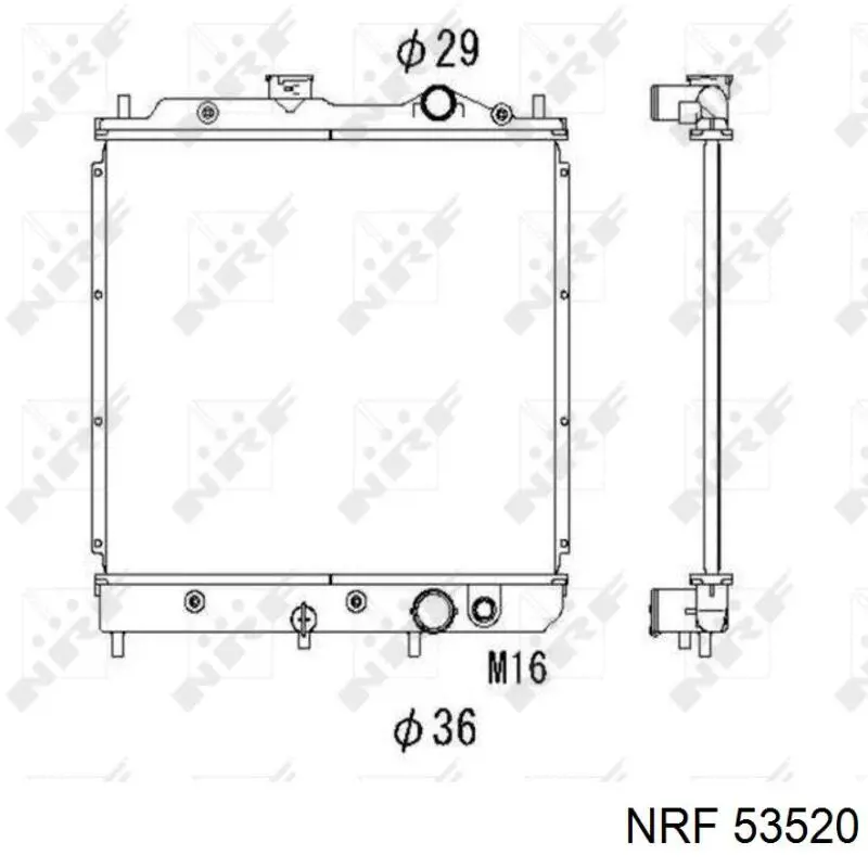 53520 NRF Radiador de esfriamento de motor