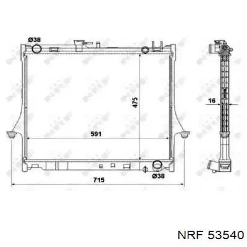 Radiador de esfriamento de motor NRF 53540 preço, a partir de 152,01 USD