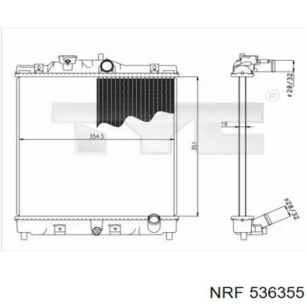 Compre 536355 NRF Radiador de esfriamento de motor