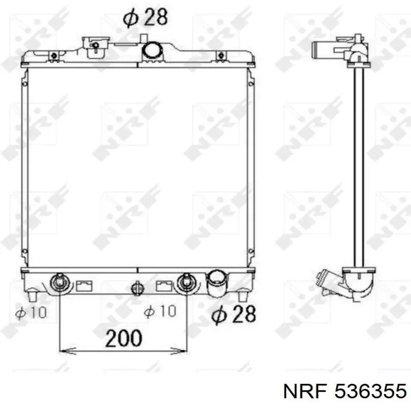 Radiador de esfriamento de motor NRF 536355 preço, a partir de 83,32 USD