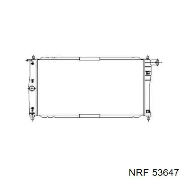 Radiador de esfriamento de motor 53647 NRF