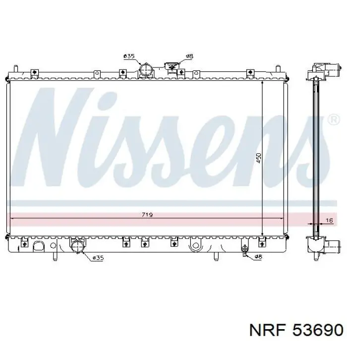 Radiador de esfriamento de motor NRF 53690 preço, a partir de 106,56 USD