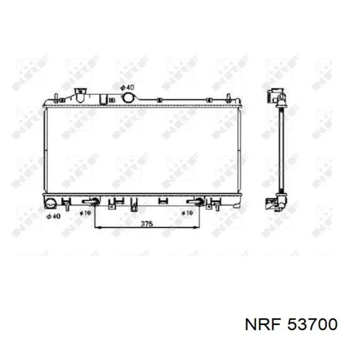 Compre 53700 NRF Radiador de esfriamento de motor