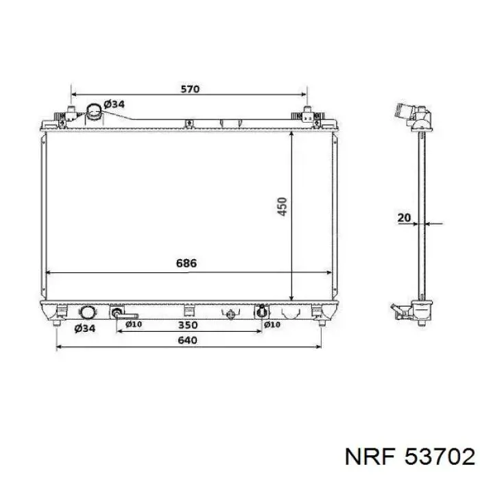 Radiador de esfriamento de motor NRF 53702 preço, a partir de 136,26 USD