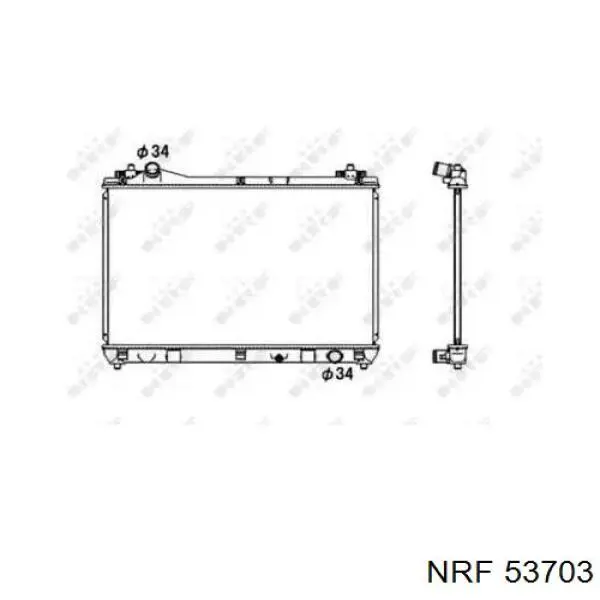 Radiador de esfriamento de motor NRF 53703 preço, a partir de 135,27 USD