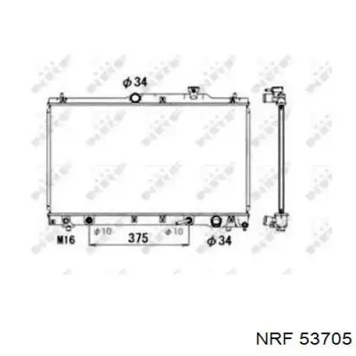 Radiador de esfriamento de motor NRF 53705 preço, a partir de 179,73 USD