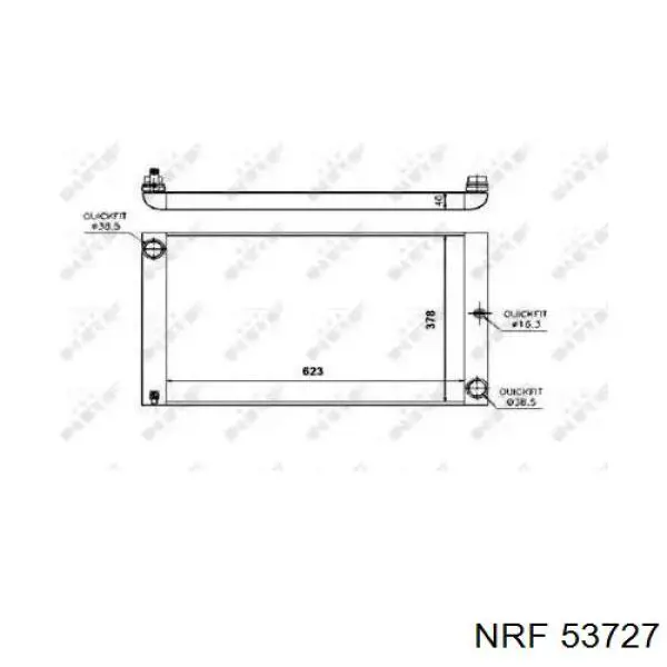 Radiador de esfriamento de motor 53727 NRF