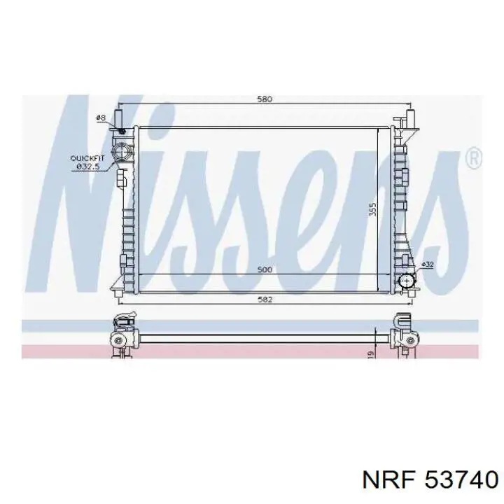 Compre 53740 NRF Radiador de esfriamento de motor