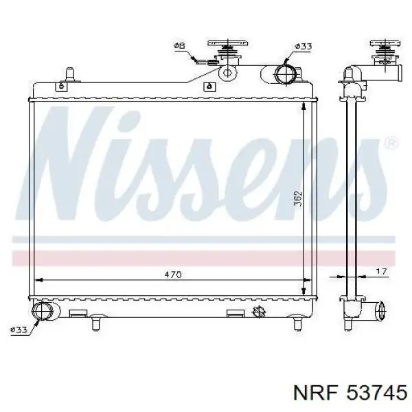 Compre 53745 NRF Radiador de esfriamento de motor