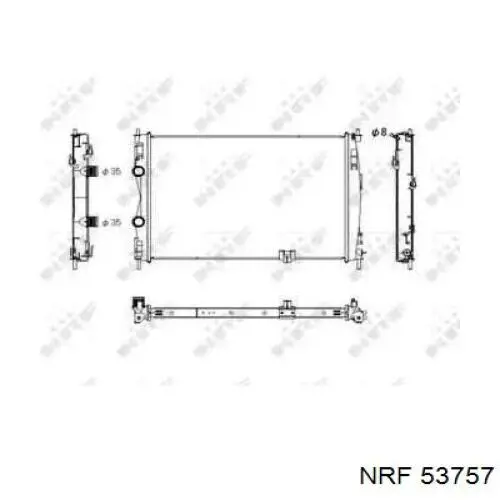 Radiador de esfriamento de motor NRF 53757 preço, a partir de 139,07 USD