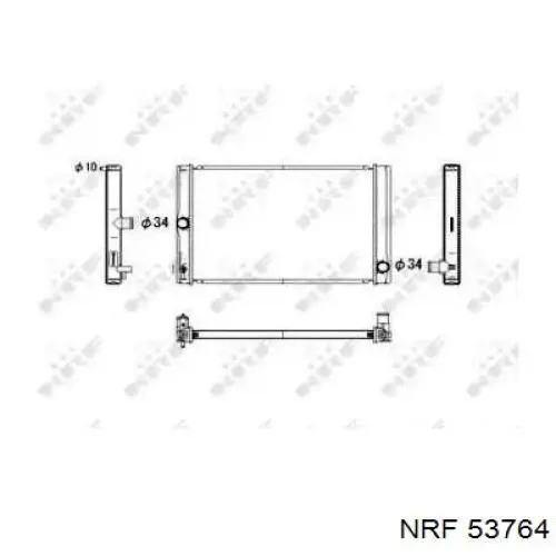 Radiador de esfriamento de motor NRF 53764 preço, a partir de 88,69 USD