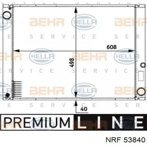 Radiador de esfriamento de motor NRF 53840 preço, a partir de 204,31 USD