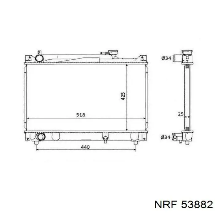 Compre 53882 NRF Radiador de esfriamento de motor
