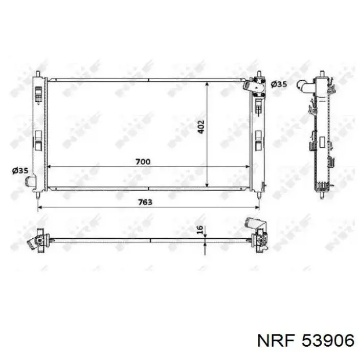 Radiador de esfriamento de motor NRF 53906 preço, a partir de 135,51 USD