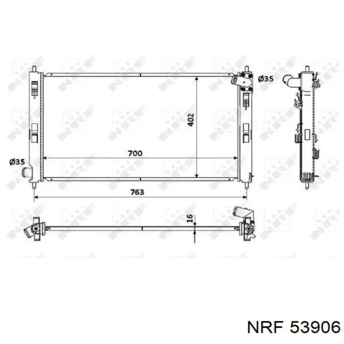 Compre 53906 NRF Radiador de esfriamento de motor