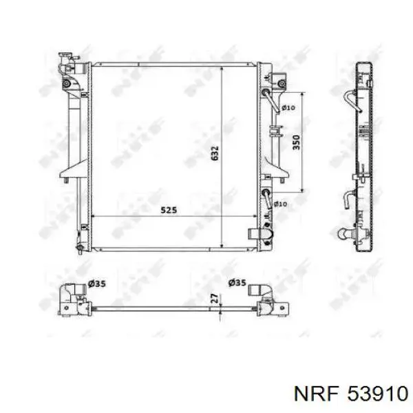Radiador de esfriamento de motor 5279085 Polcar